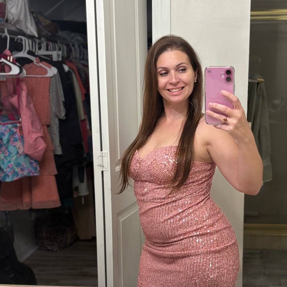 Haute Monde Coral Strapless Dress - Picture 8 of 8